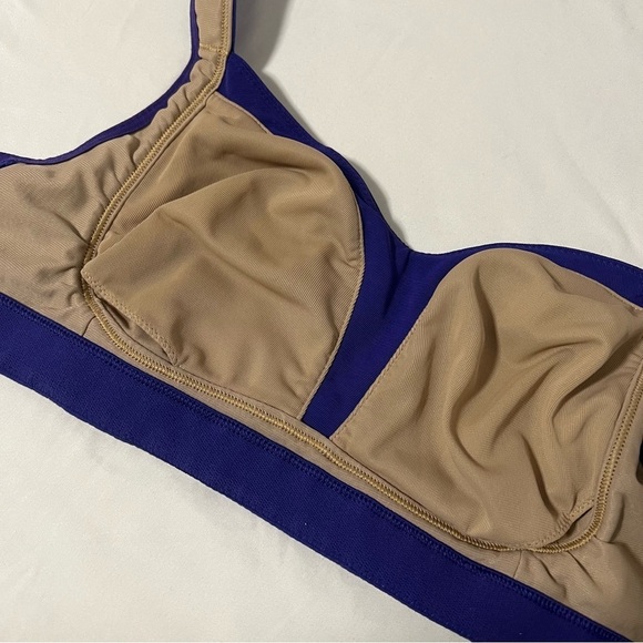 Lululemon Ta Ta Tamer II Sports Bra Pigment Blue No Size Tag Support Mesh Panel - Picture 8 of 12